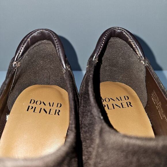 Donald Pliner Tanah Bootie Womens 9.5 Brown Stretch Suede Shootie Fall Wedge - Picture 8 of 14